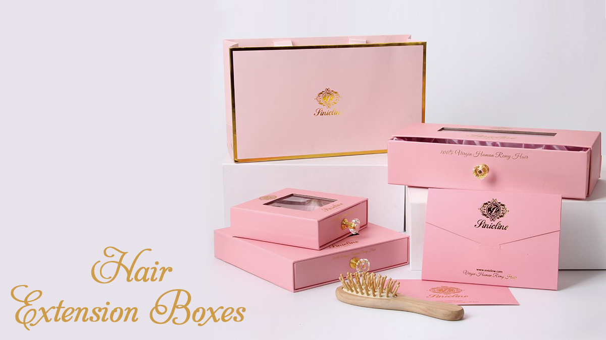 Custom printed hair extension boxes